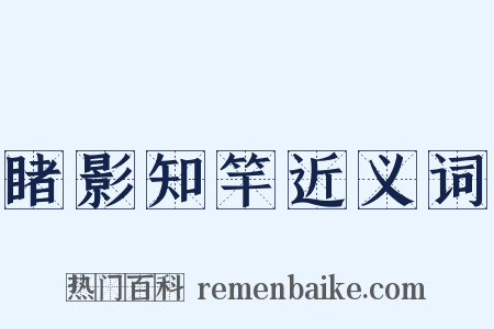 睹影知竿近义词是什么意思的图片